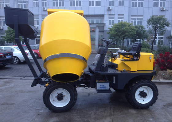 China 450L Mixing Capacity Diesel Self Loading Mobile Concrete Mixer  With Yanmar Engine Hydraulic Wheel System supplier